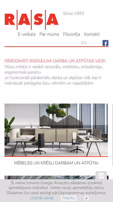 Screenshot of rasa.lv
