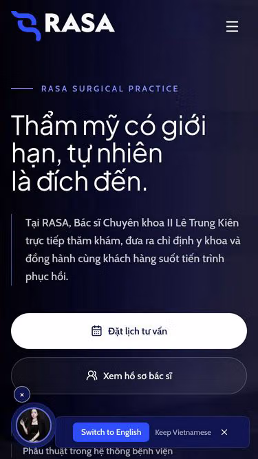 Screenshot of rasa.org.vn
