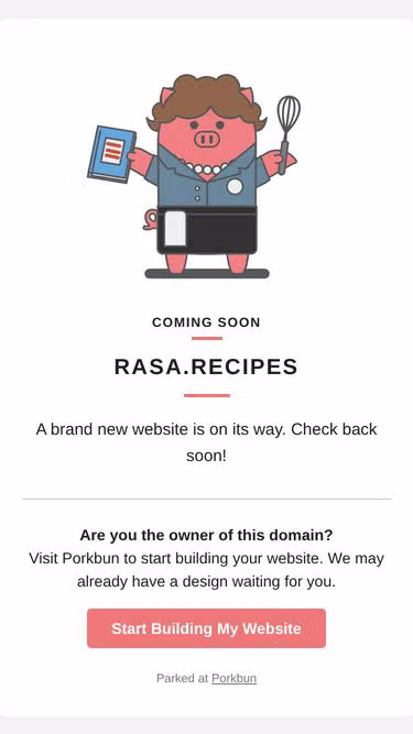 Screenshot of rasa.recipes
