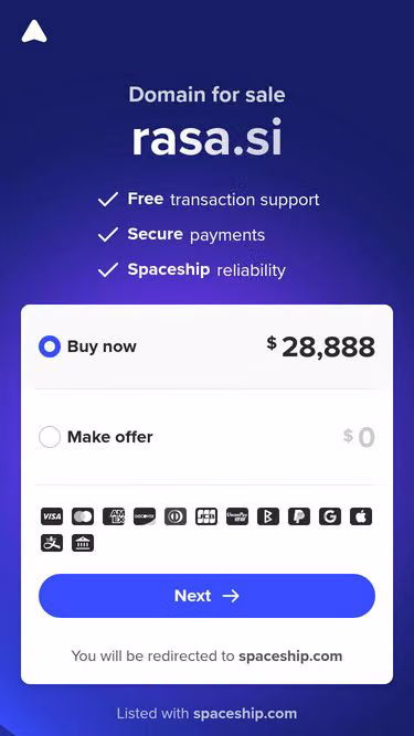 Screenshot of rasa.si