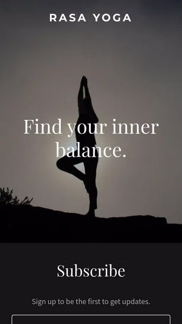Screenshot of rasa.yoga