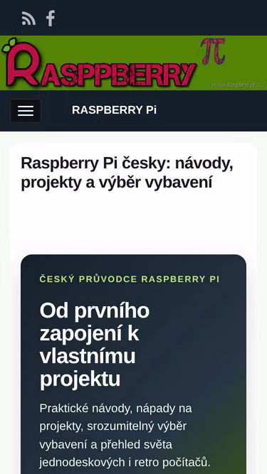 Screenshot of raspberrypi.cz