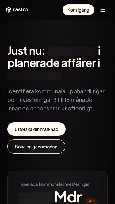 Screenshot of rastro.se