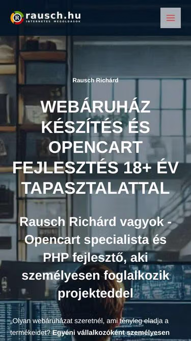Screenshot of rausch.hu