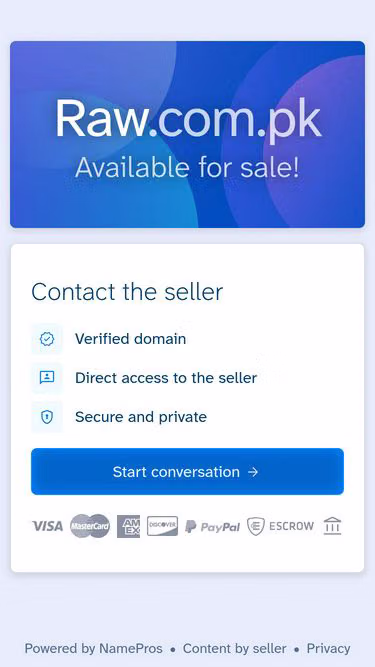 Screenshot of raw.com.pk