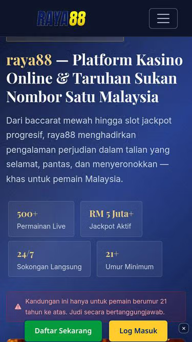 Screenshot of raya88.bar