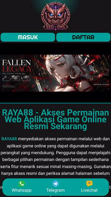 Screenshot of raya88.biz