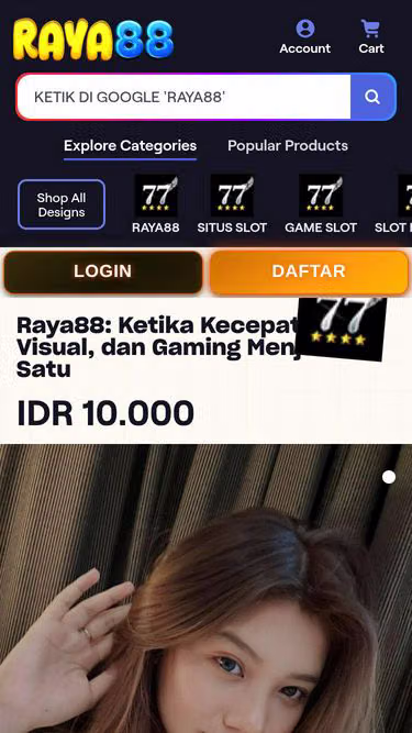 Screenshot of raya88.net