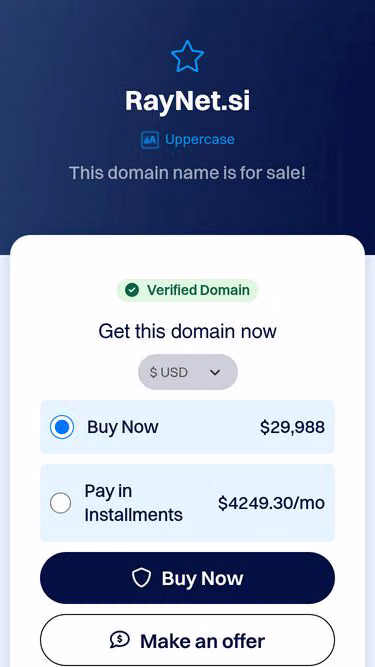 Screenshot of raynet.si