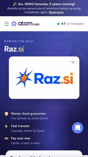 Screenshot of raz.si