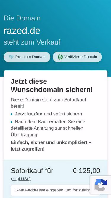 Screenshot of razed.de