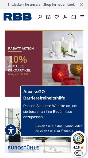 Screenshot of rbb.de