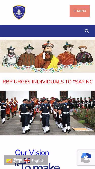 Screenshot of rbp.gov.bt