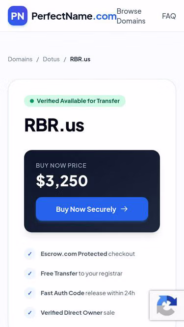Screenshot of rbr.us