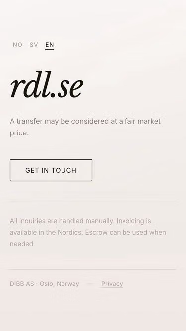 Screenshot of rdl.se