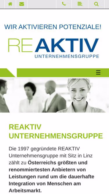 Screenshot of reaktiv.eu