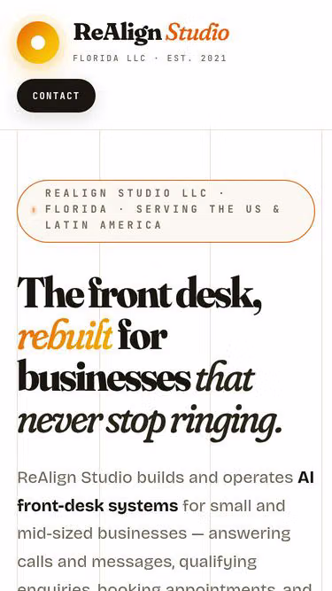Screenshot of realign.studio