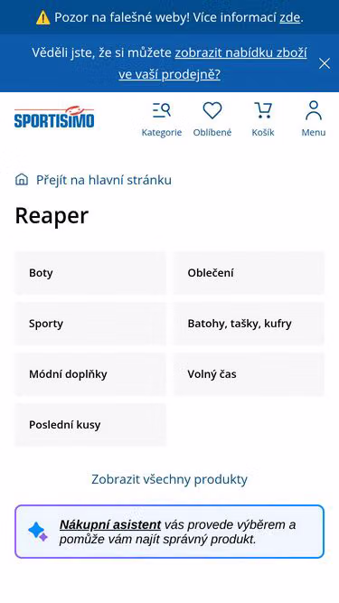Screenshot of reaper.cz