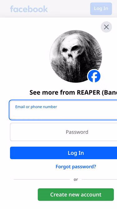 Screenshot of reaper.de