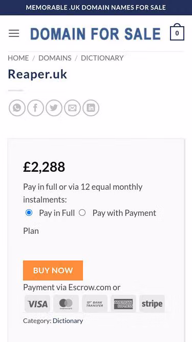 Screenshot of reaper.uk