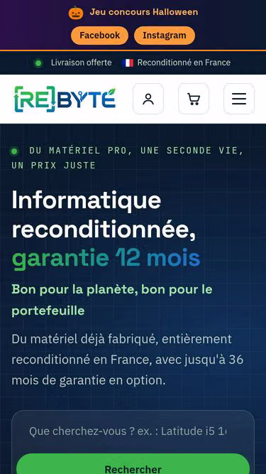 Screenshot of rebyte.fr