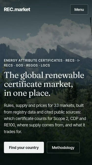 Screenshot of rec.market