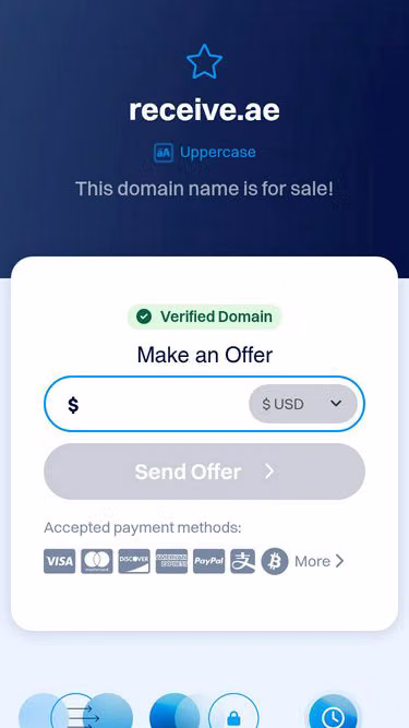 Screenshot of receive.ae