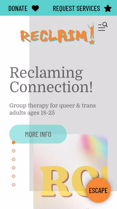 Screenshot of reclaim.care