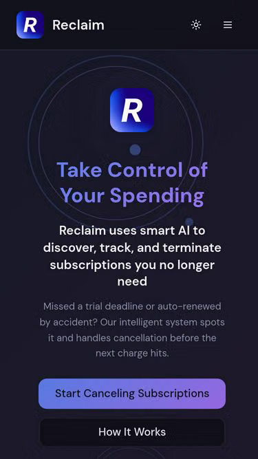 Screenshot of reclaim.solutions