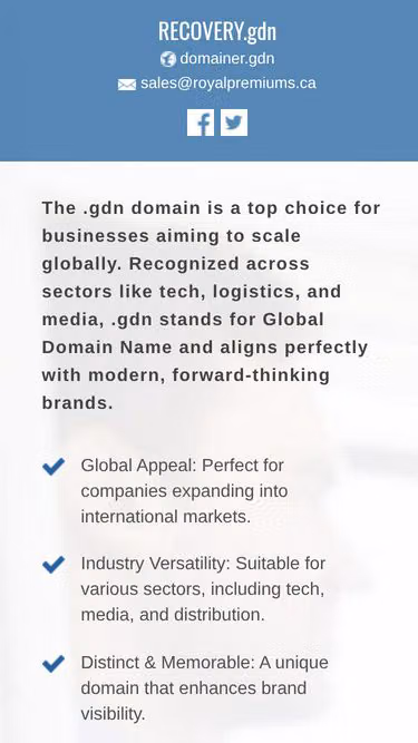 Screenshot of recovery.gdn