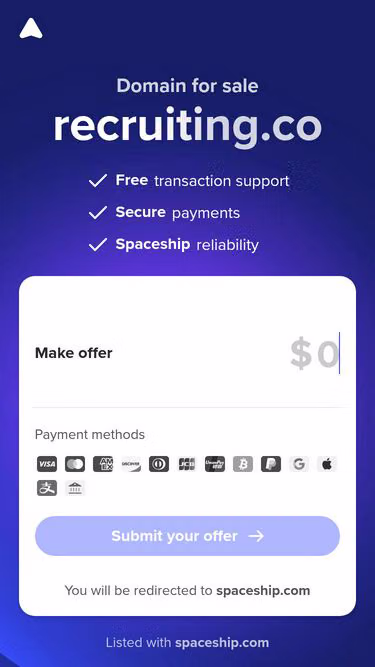 Screenshot of recruiting.co