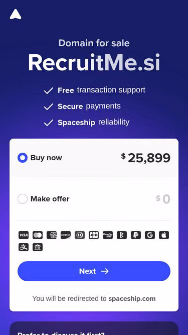 Screenshot of recruitme.si