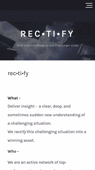 Screenshot of rectify.se