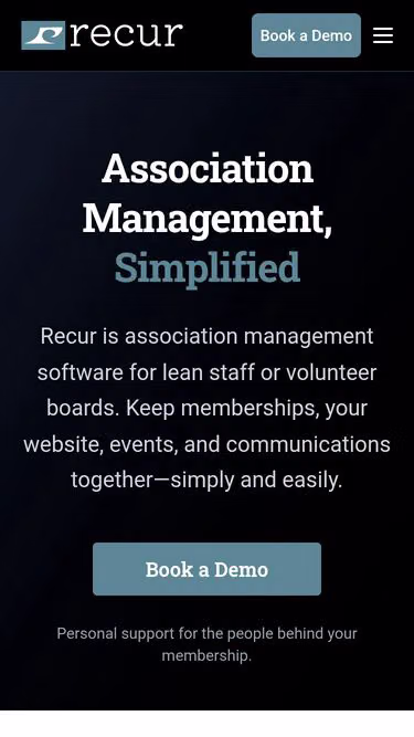 Screenshot of recur.life