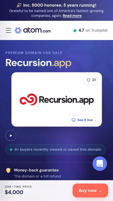 Screenshot of recursion.app