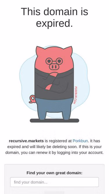 Screenshot of recursive.markets
