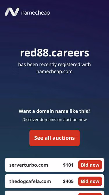 Screenshot of red88.careers