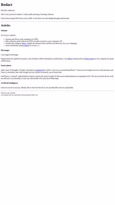 Screenshot of redact.top
