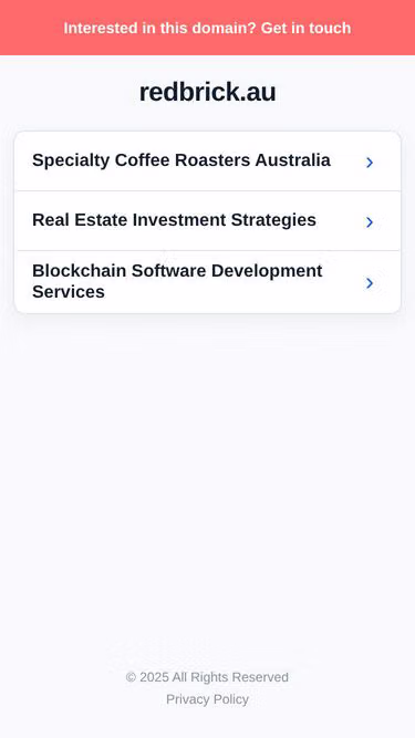 Screenshot of redbrick.au