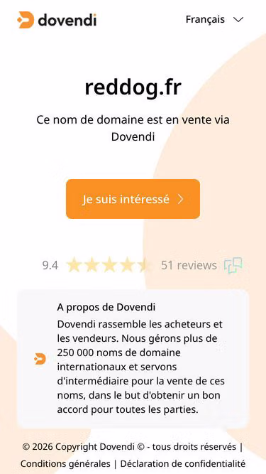 Screenshot of reddog.fr
