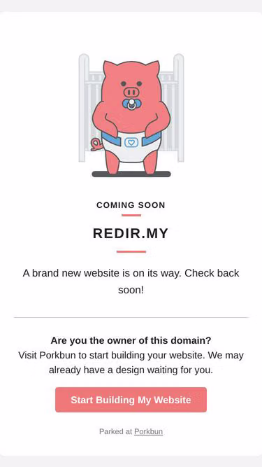 Screenshot of redir.my