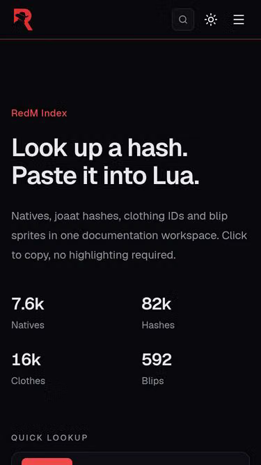 Screenshot of redm.info
