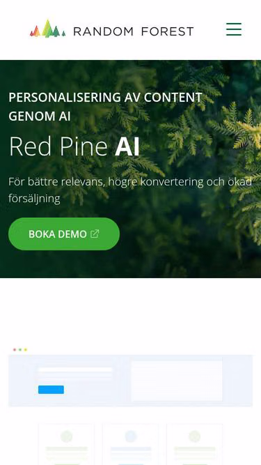 Screenshot of redpine.se