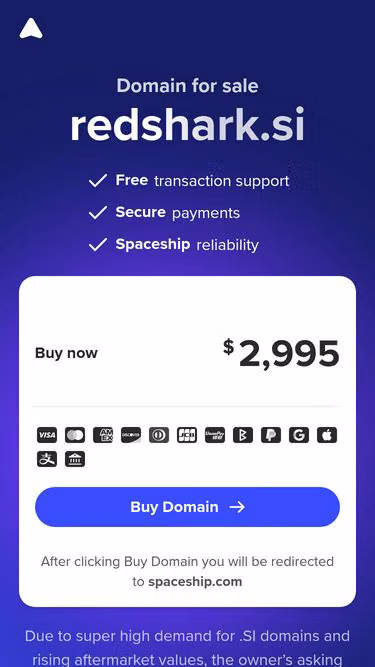 Screenshot of redshark.si