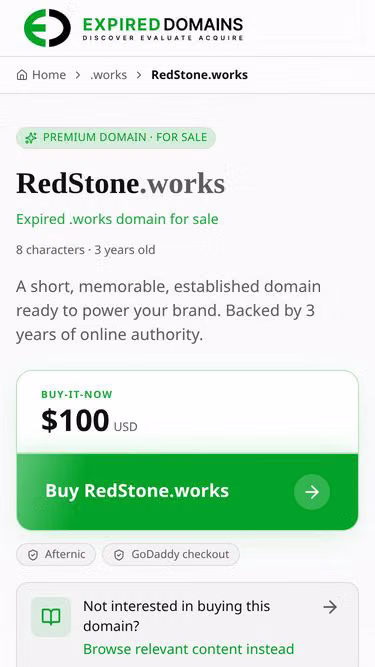 Screenshot of redstone.works