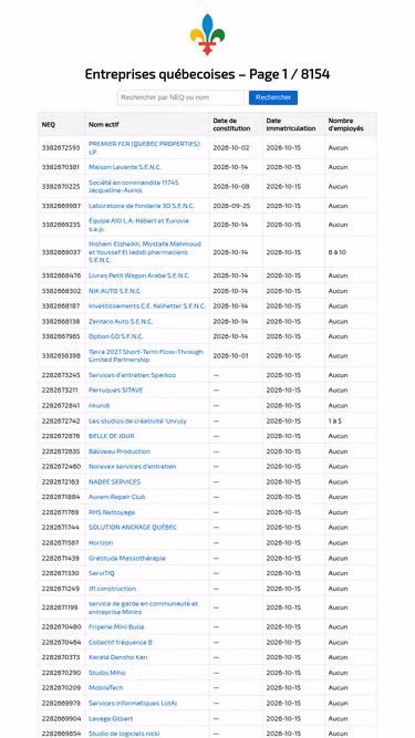 Screenshot of ref.quebec