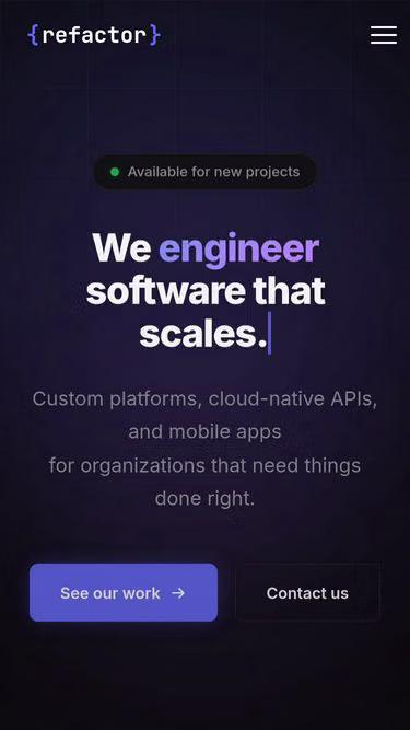 Screenshot of refactor.be