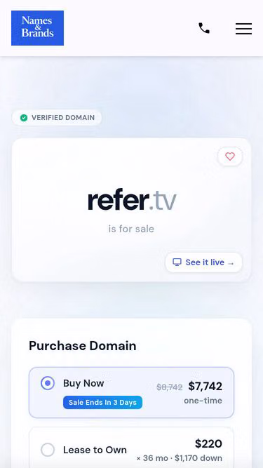 Screenshot of refer.tv