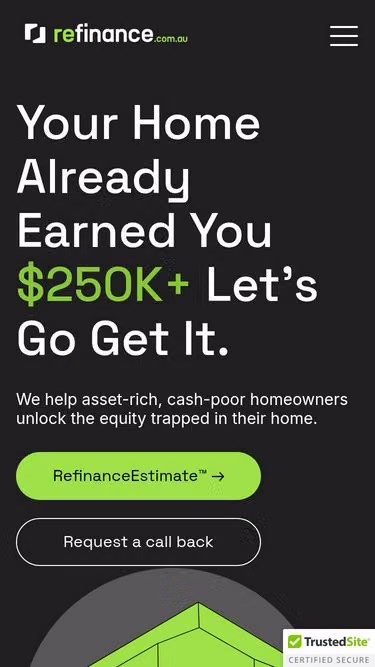 Screenshot of refinance.au