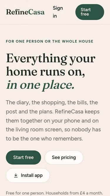 Screenshot of refine.casa